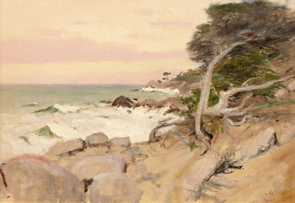 Waves Breaking on Monterey Shore, 1911